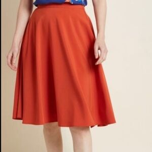ModCloth Just This Sway Skirt in Burnt Orange sz 2x